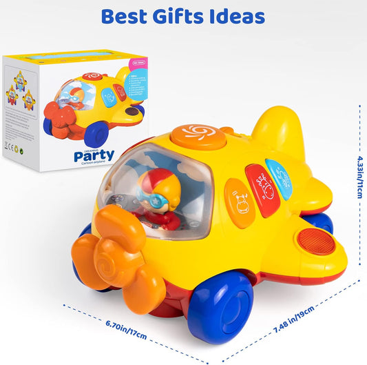 Dreaming Party Cartoon Airplane Musical Toy – Fun Learning Plane for Kids (Age 3–8)