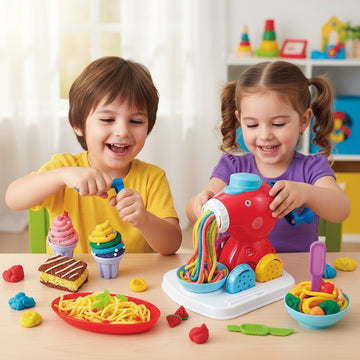 Noodle Machine Clay Play Set – Manual DIY Color Dough “Barber” Extruder Toy (1.17 kg) Educational Modeling Clay Kit