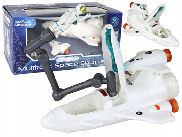 Space Mission Rocket Playset 4 pcs – Rocket & Astronaut Toy Set with Light and Sound