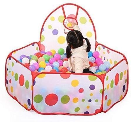 Foldable Play Tent Ball Pit Pool – Kids Pop-Up Playpen with Mini Basketball Hoop (1.2m)
