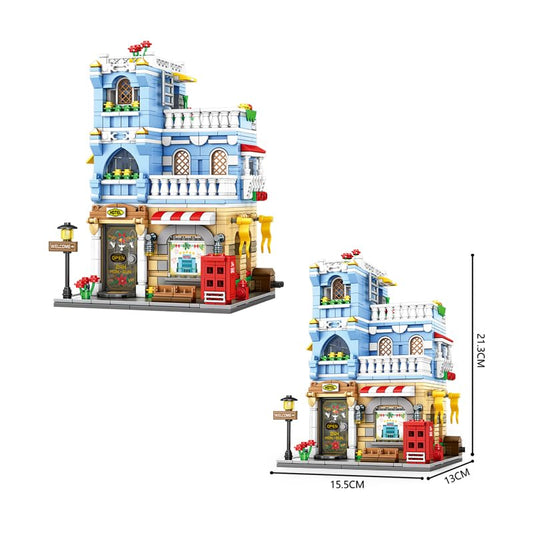 SKY LINE OCEAN Hotel Street Scene Building Blocks Set – 713+ PCS City Architecture DIY Construction