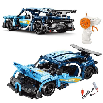 Remote Control Sports Car Building Set – 1:16 Scale, 395 Pieces, STEM RC Car Kit