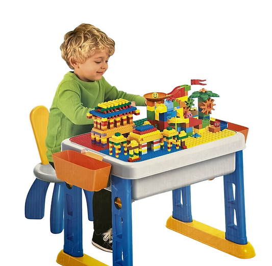 Kids Plastic Table and Chair Set – Activity Study Desk for Drawing, Learning & Play
