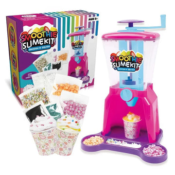 Smoosh N Squish Smoothie Machine Slime Kit – Slime Blender Playset with 8 Scented Slime Packets + 6 Add-Ins (DIY Sensory Toy)