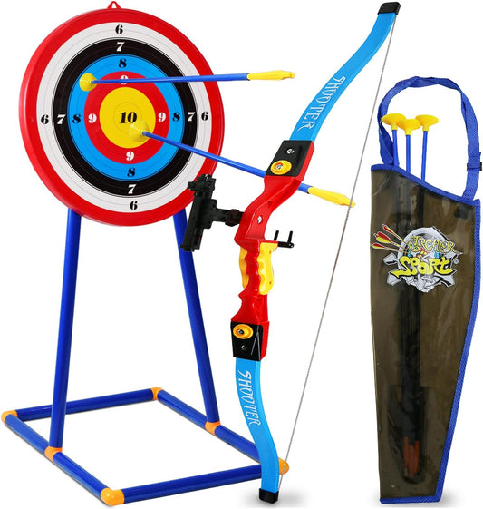 Archer Pro Kids Bow & Arrow Shooting Set – Archery Target Practice Toy with Suction Arrows