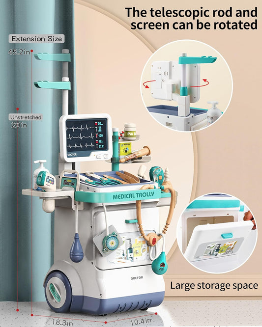 Doctor Kit for Toddlers 3–5 – Medical Kit with Sound & Light Functions, Pretend Doctor Playset