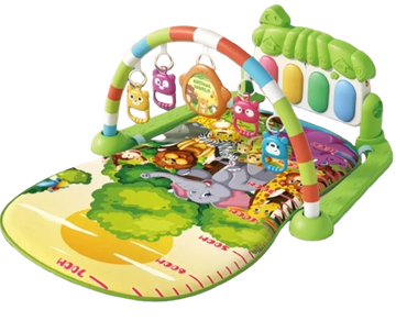 Baby Fitness Piano Play Gym – Musical Kick Piano Play Mat with Removable Arch + Hanging Rattles (Multifunction) | 75×52cm