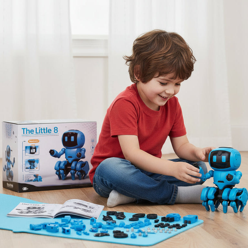 STEM DIY robot kit with box and parts