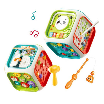 Educational Busy Cube for Toddlers – 6-in-1 Big Musical Activity Cube with Sound, Music & Moving Elements (18M+)