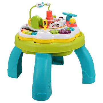 Little Angel Railway Activity Learning Table (Blue) – Train Top + Music & Lights + Adjustable Height + Storage Base
