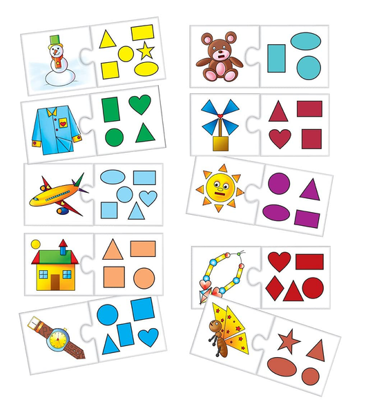 Creative Educational Aids Shape Match – 56 Piece Self-Correcting Shapes Puzzle Set with Activity Guide for Kids (Age 4+)