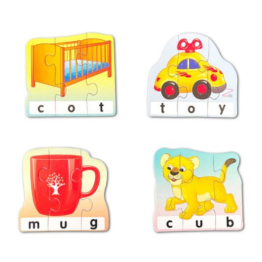 Creative’s Match & Practice Spelling – 30 Self-Correcting 3-Letter Word Puzzles with 14 Worksheets & Activity Guide for Kids (Age 4+)
