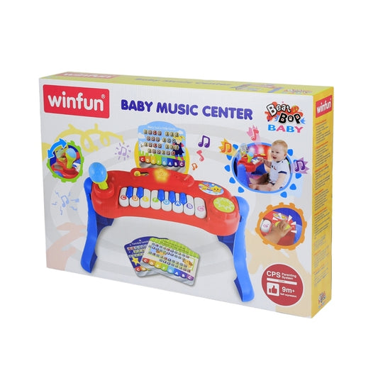 WINFUN- 8 Note Piano Music Center With 3 Double-sided Music Scores