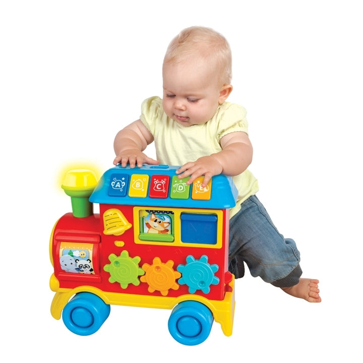 Winfun - Grow-with-me train with 3 levels of play - floor play, push around walker, ride-on